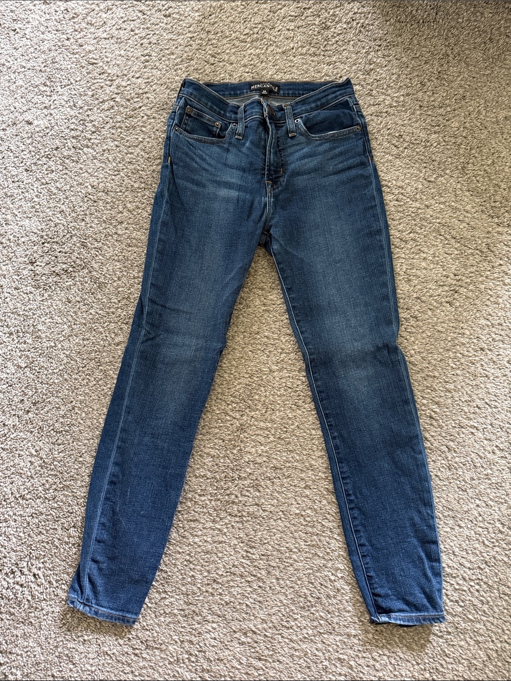 J Crew Skinny Jeans in Dark Indigo Wash